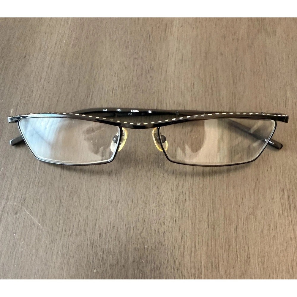 Jai Kudo Eyeglasses Frames 464 M01 53-16-135 Black Metal Women Rectangular